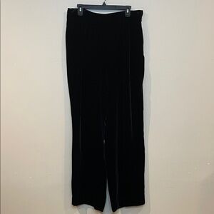Lands' End Classic Black Velvet Trousers